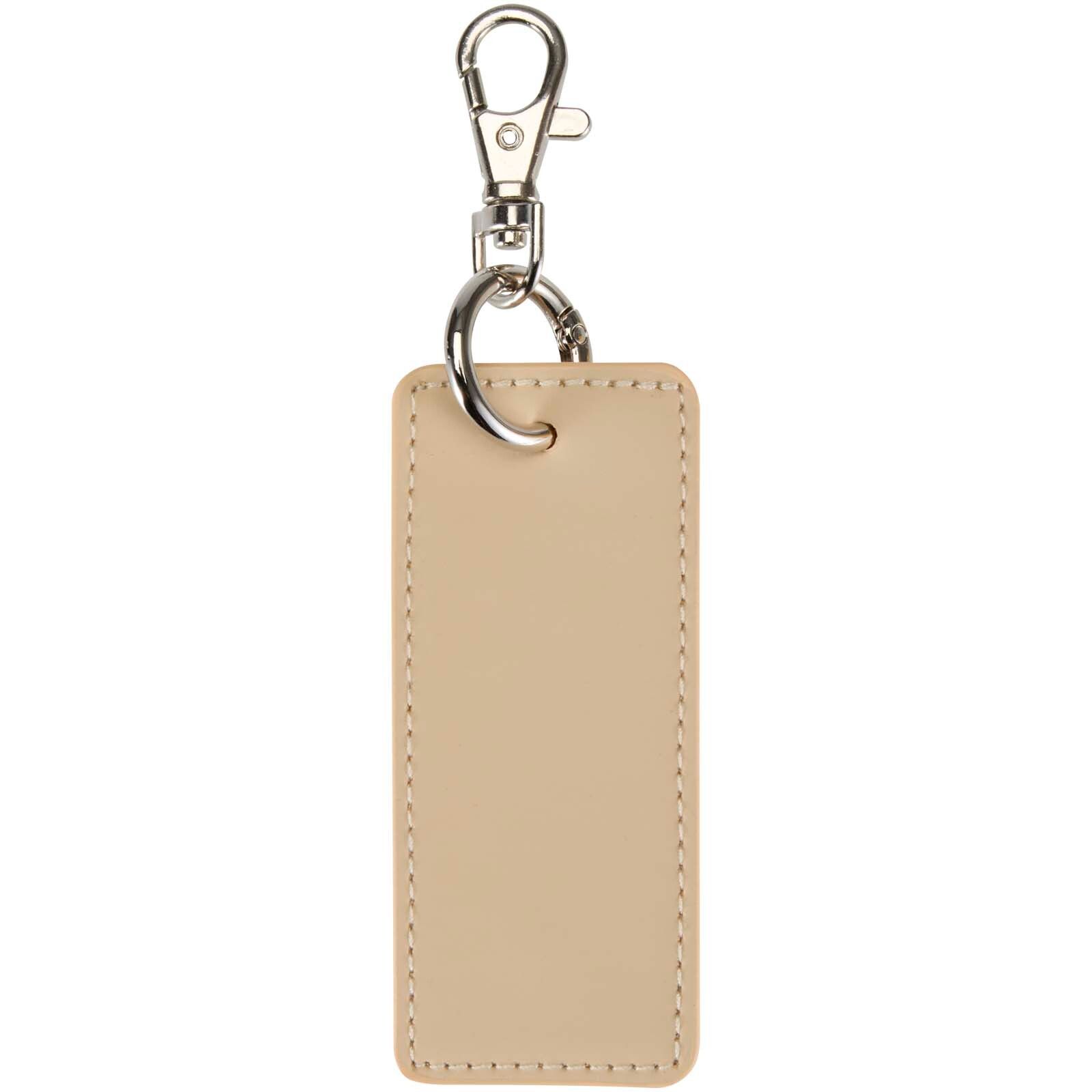 Resi Plus GRS recycelter rechteckiger Charm Schlüsselanhänger - oatmeal-33