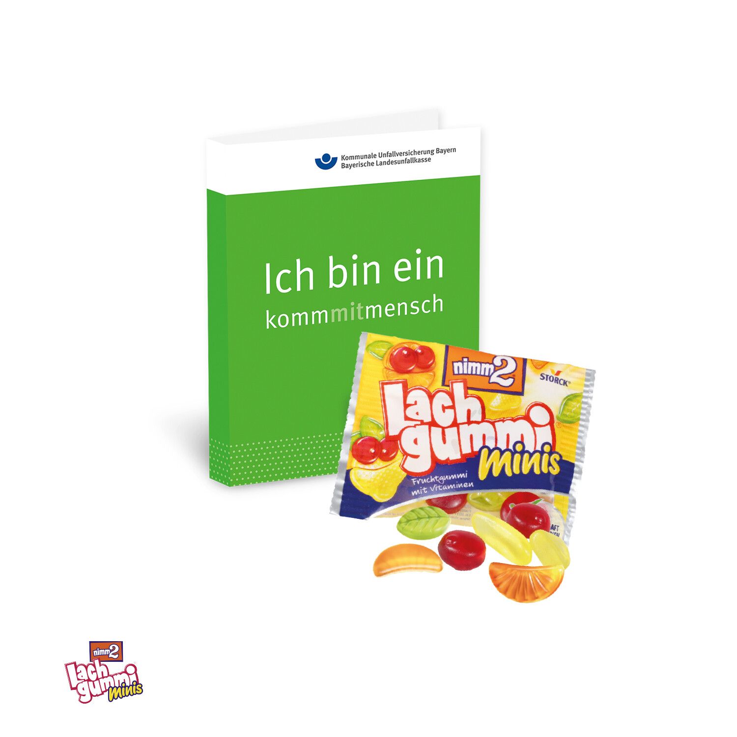 Werbe-Klappkarte mit nimm2 Lachgummi minis-273