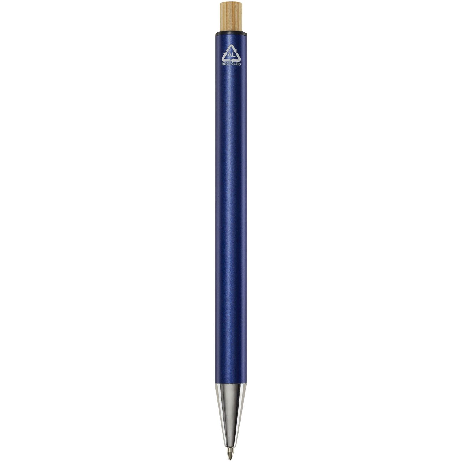 Cyrus Kugelschreiber aus recyceltem Aluminium (schwarze Mine) - navy-131