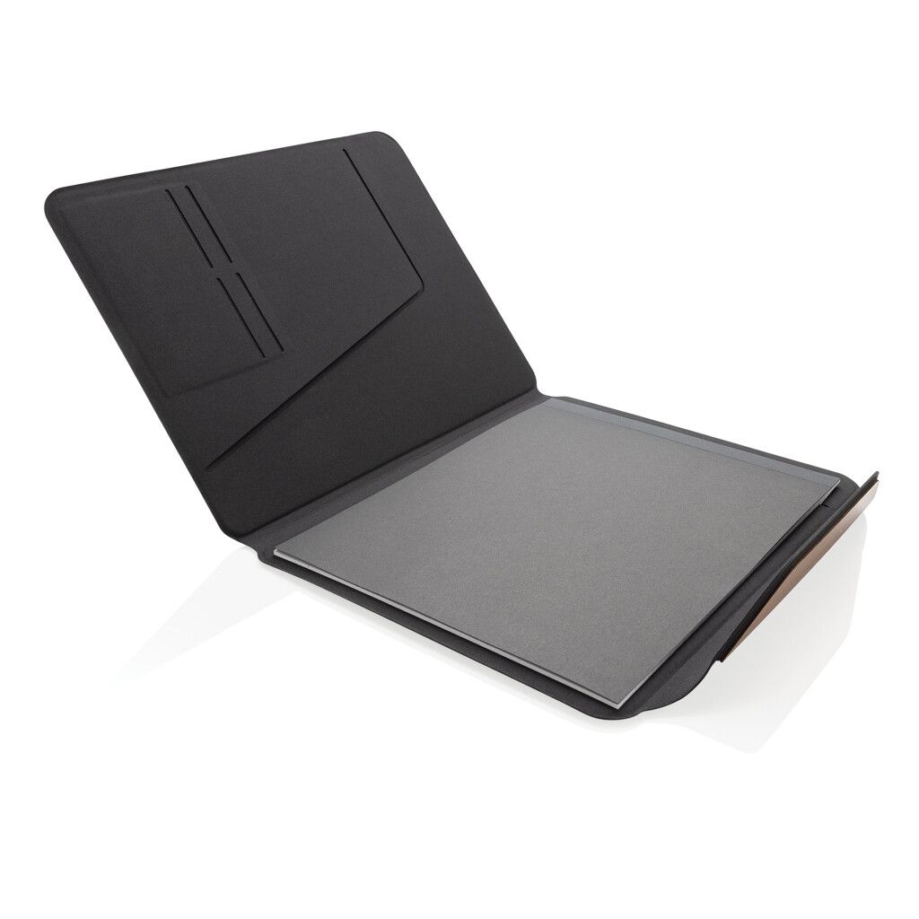 Teri AWARE™ A4 Portfolio aus RPET und Walnuss - schwarz-79