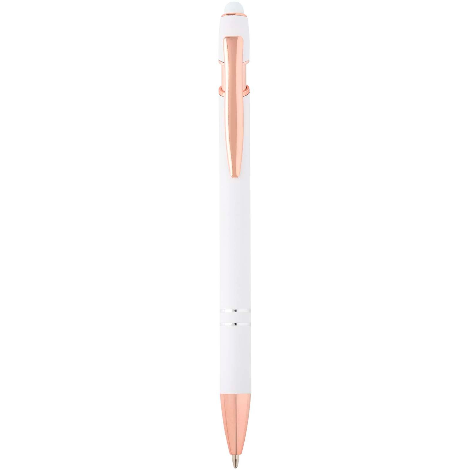 Nanna Kugelschreiber mit Roségold Finish  - weiss-998