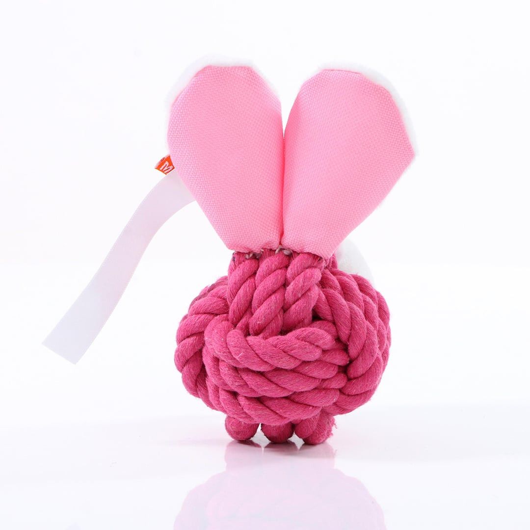 MiniFeet® Hundespielzeug Knotentier Hase - pink-600