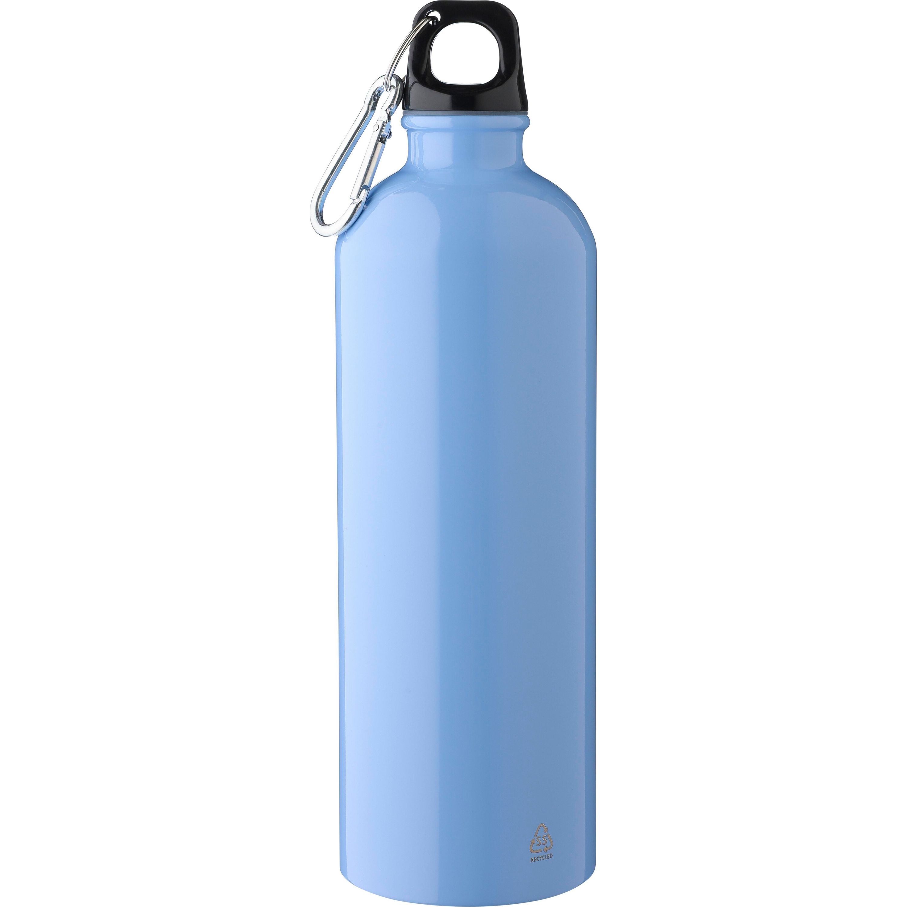 Recycelte einwandige Edelstahlflasche (750 ml) Emeric - hellblau-267