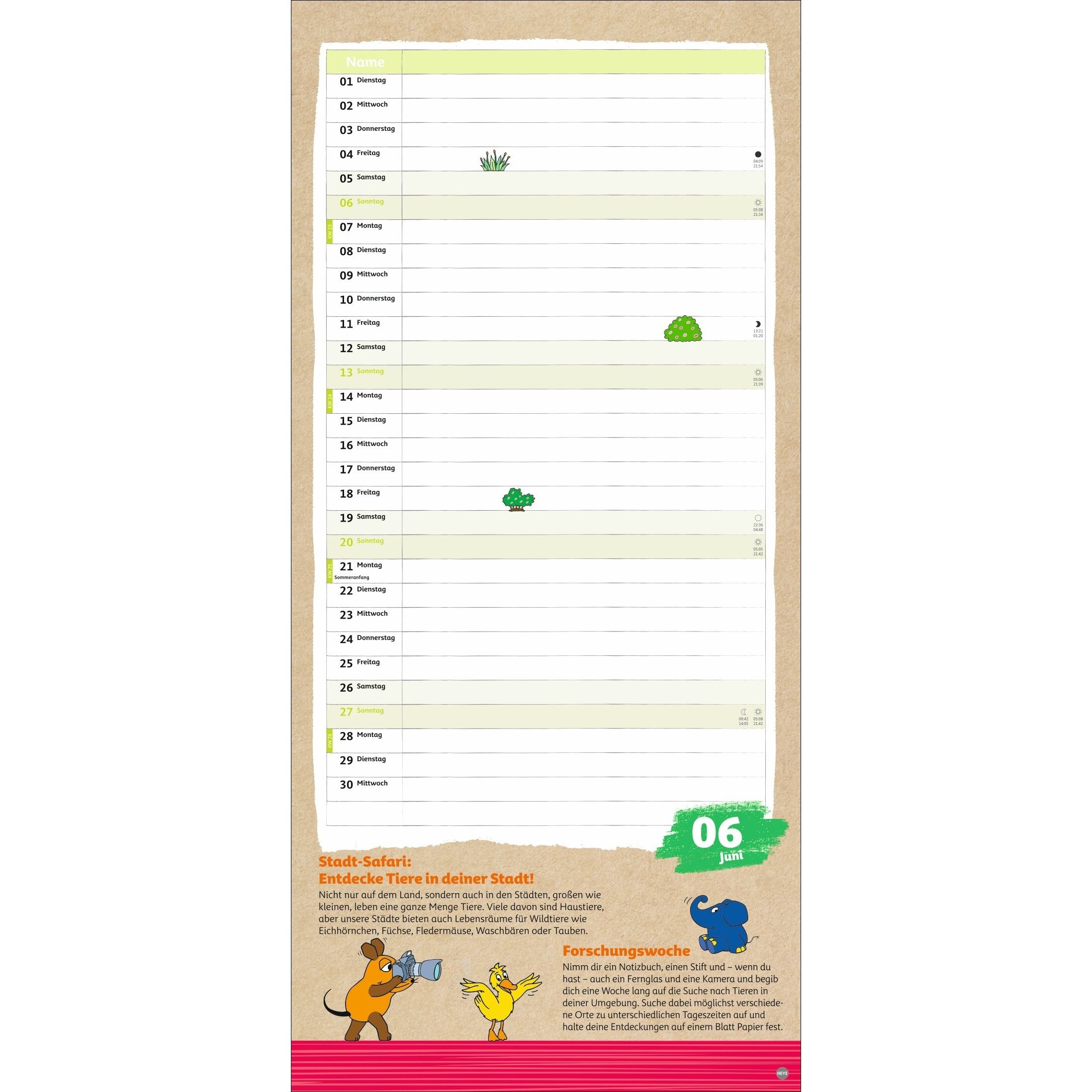 Nachhaltig Planen mit der Maus - Kinder Kalender-802