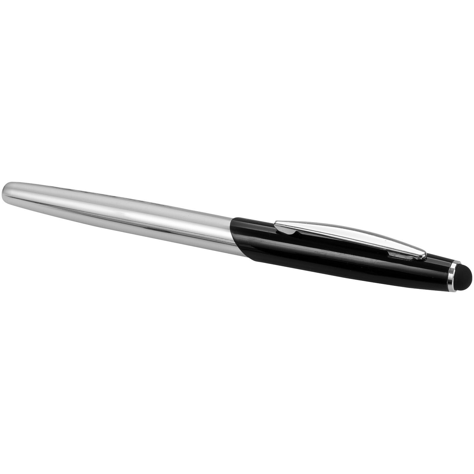 Geneva Stylus Kugelschreiber- und Tintenrollerset (blaue Mine) - silber -  schwarz-132