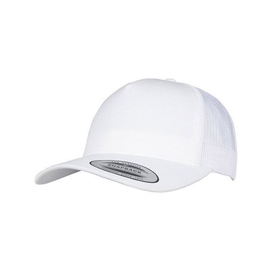 5-Panel Retro Trucker Cap - white-385