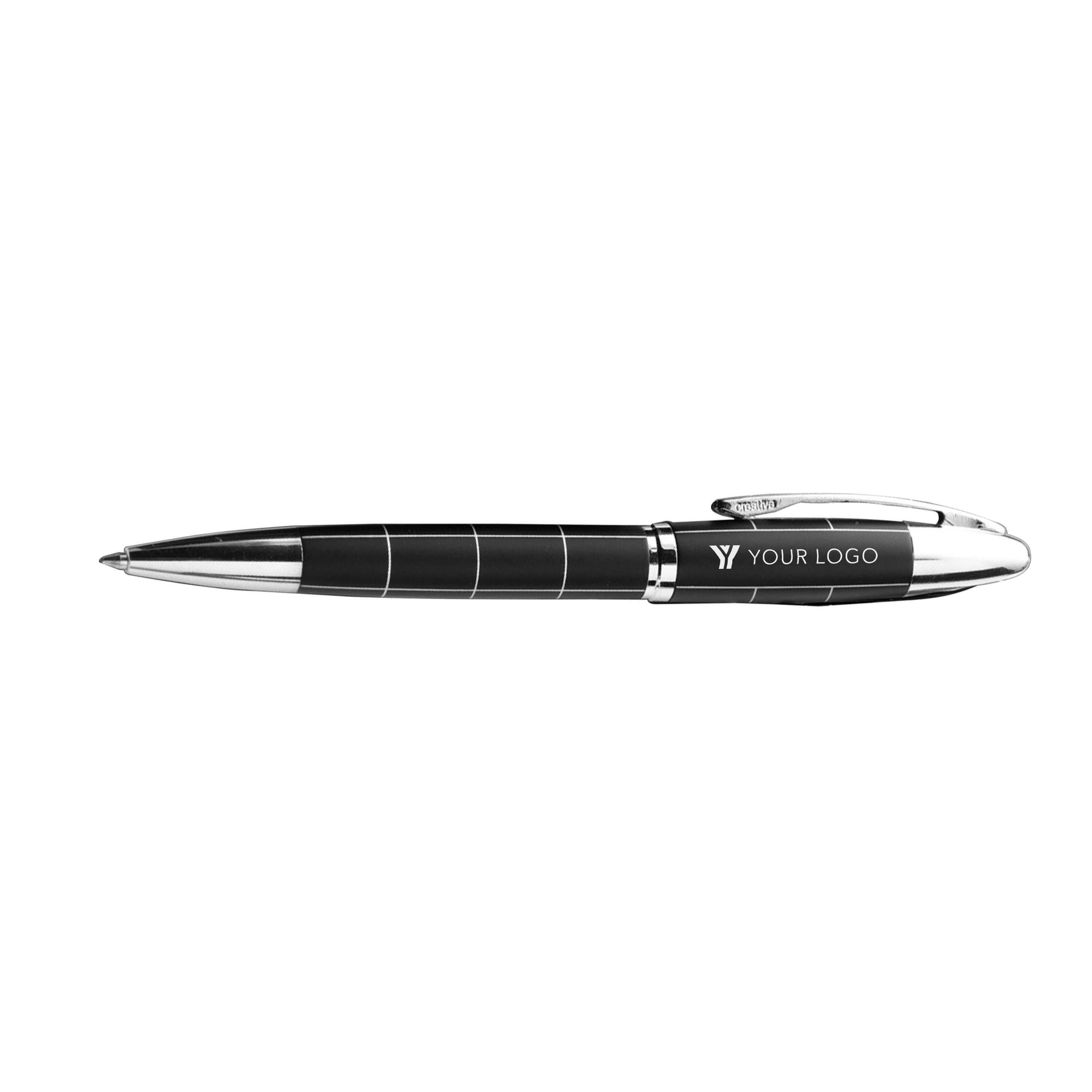 Kugelschreiber aus Metall Malika - schwarz - silber-90