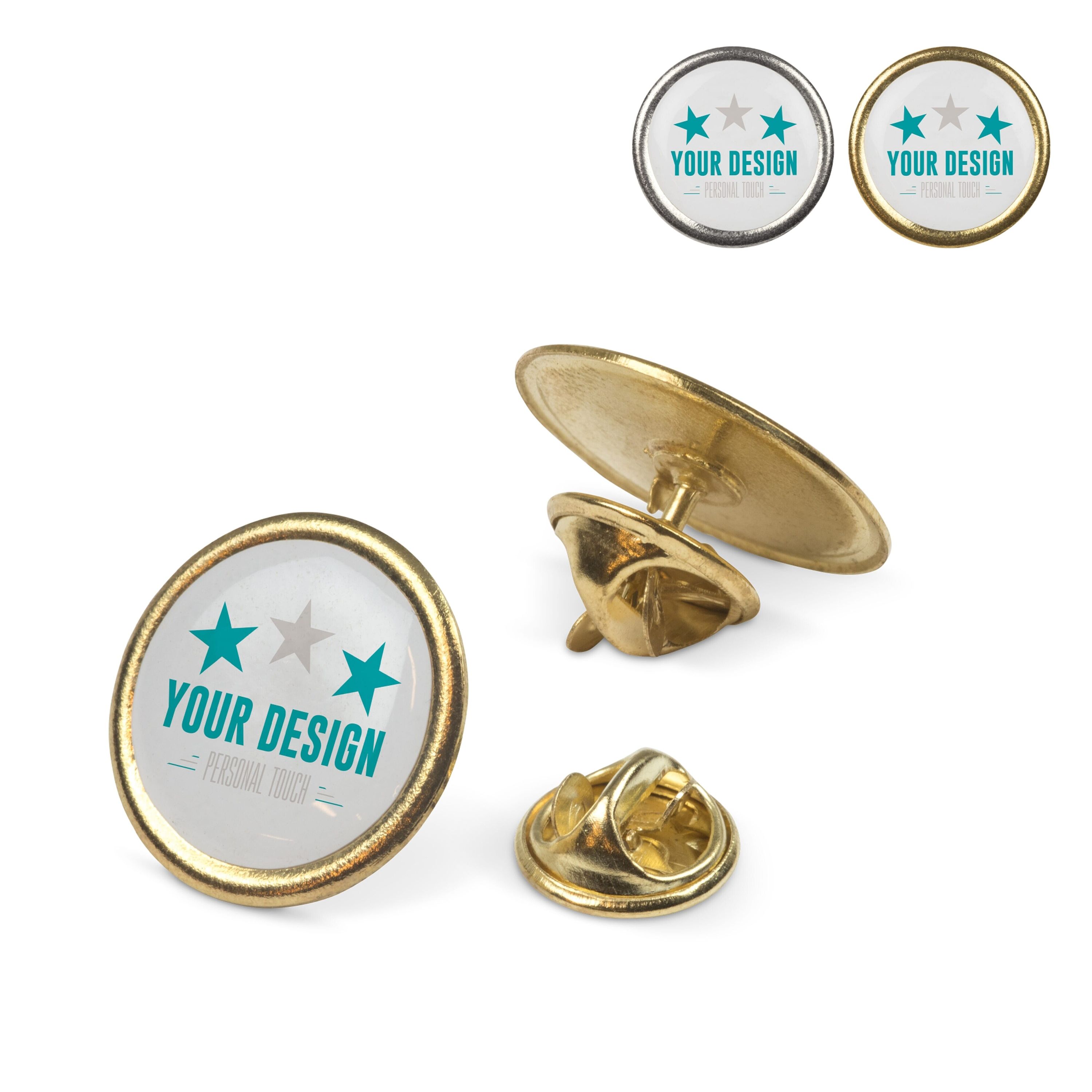 Metall Pin Ø20mm - gold satin-113