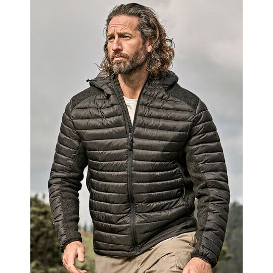 Men´s Hooded Outdoor Crossover Jacket - space grey - grey melange-257