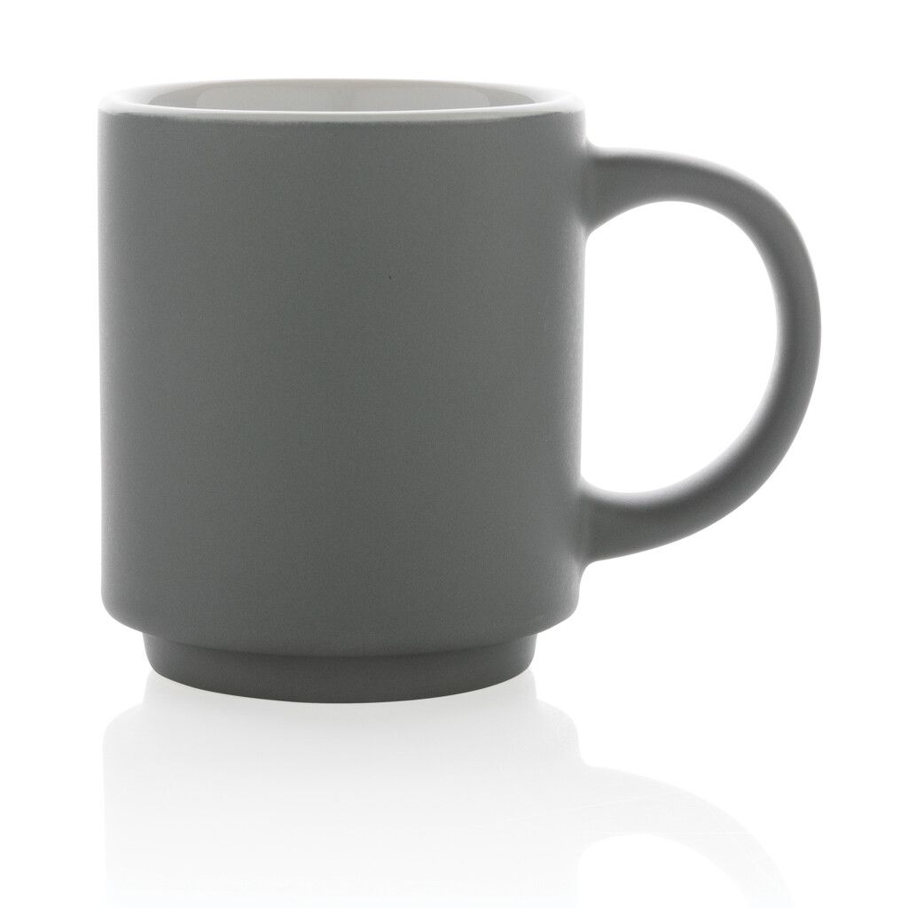 Stapelbare Keramiktasse, 180ml - grau-600