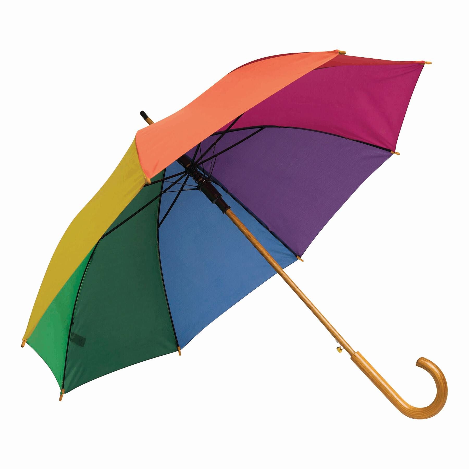 Automatik-Holzstockschirm TANGO - regenbogen-298