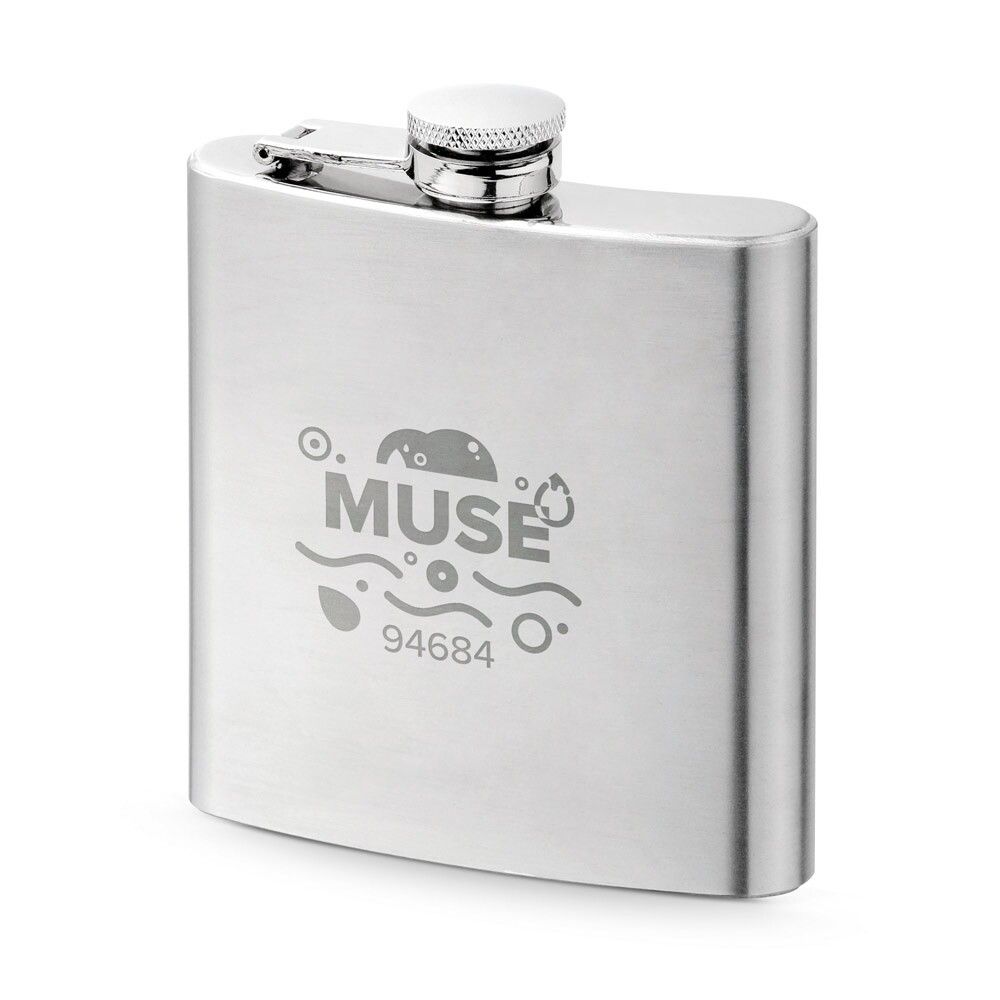 MUSE Flachmann aus Edelstahl 180 ml - silber-355