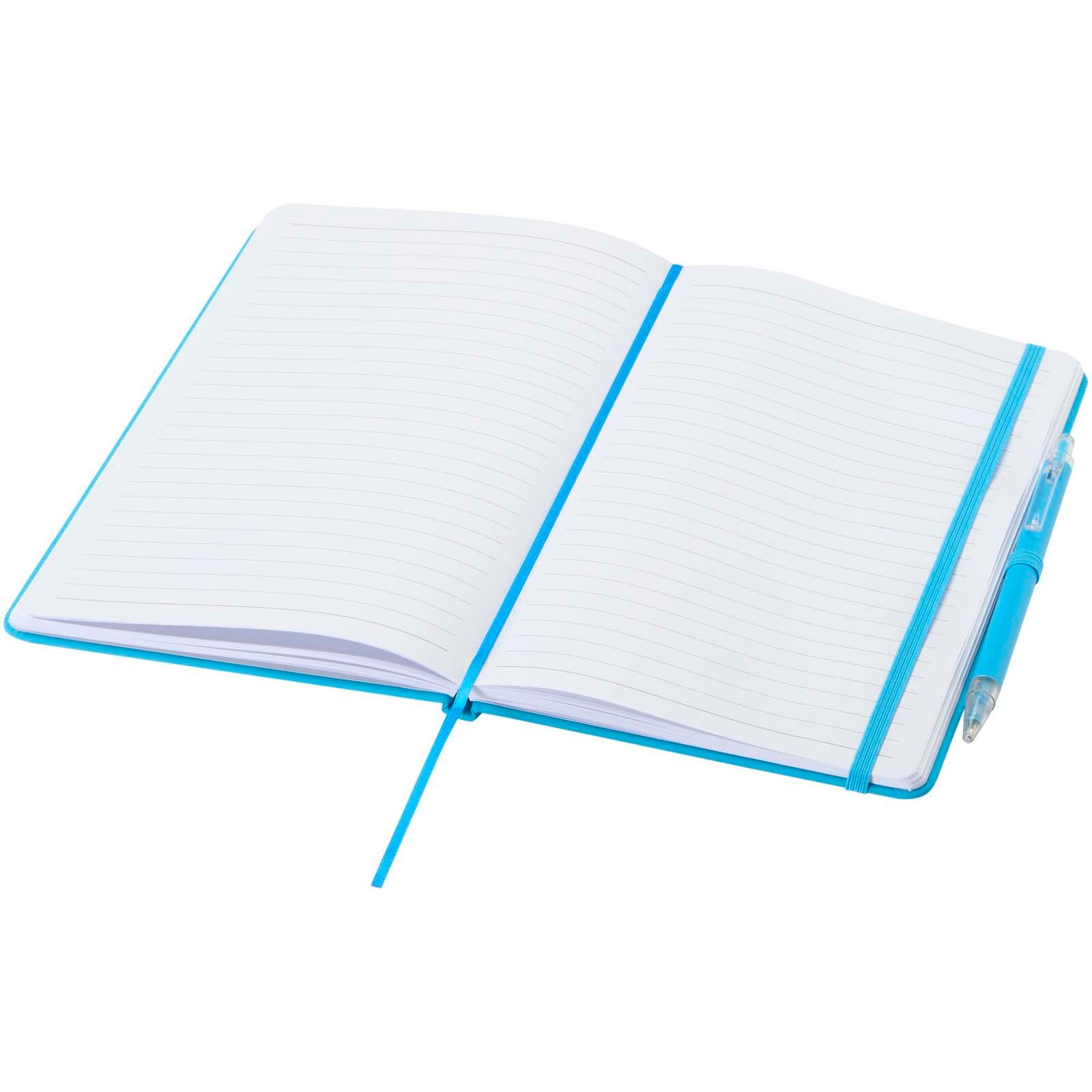 Spectrum Set A5 Hardcover Notizbuch aus Recyclingpapier und einem Kugelschreiber - hellblau-3