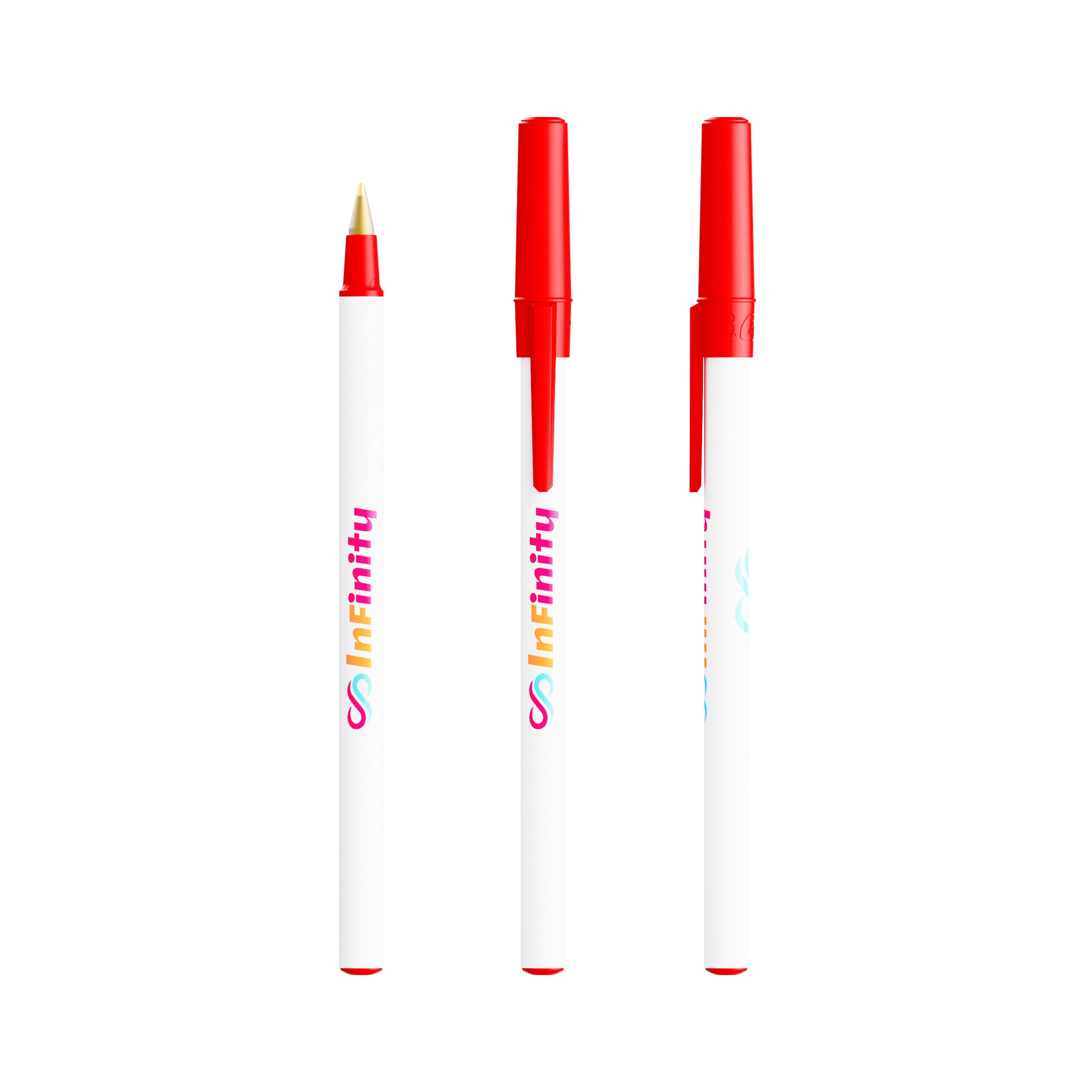 BIC® Round Stic® Ecolutions® ballpen, Mine schwarz - rot-25