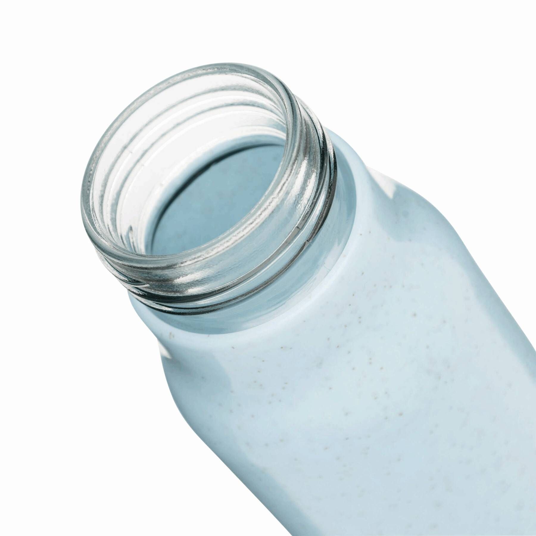 Glas-Trinkflasche ECO DRINK mit Ummantelung - blau-518