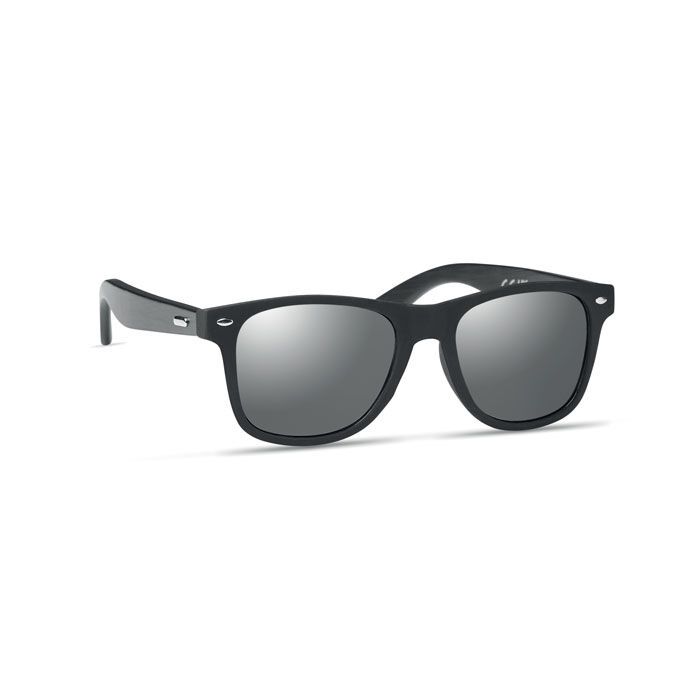 Sonnenbrille mit Bambus RHODOS - silber glänzend-606