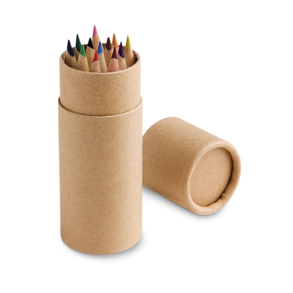 CYLINDER Buntstift Schachtel mit 12 Buntstiften - natur-245