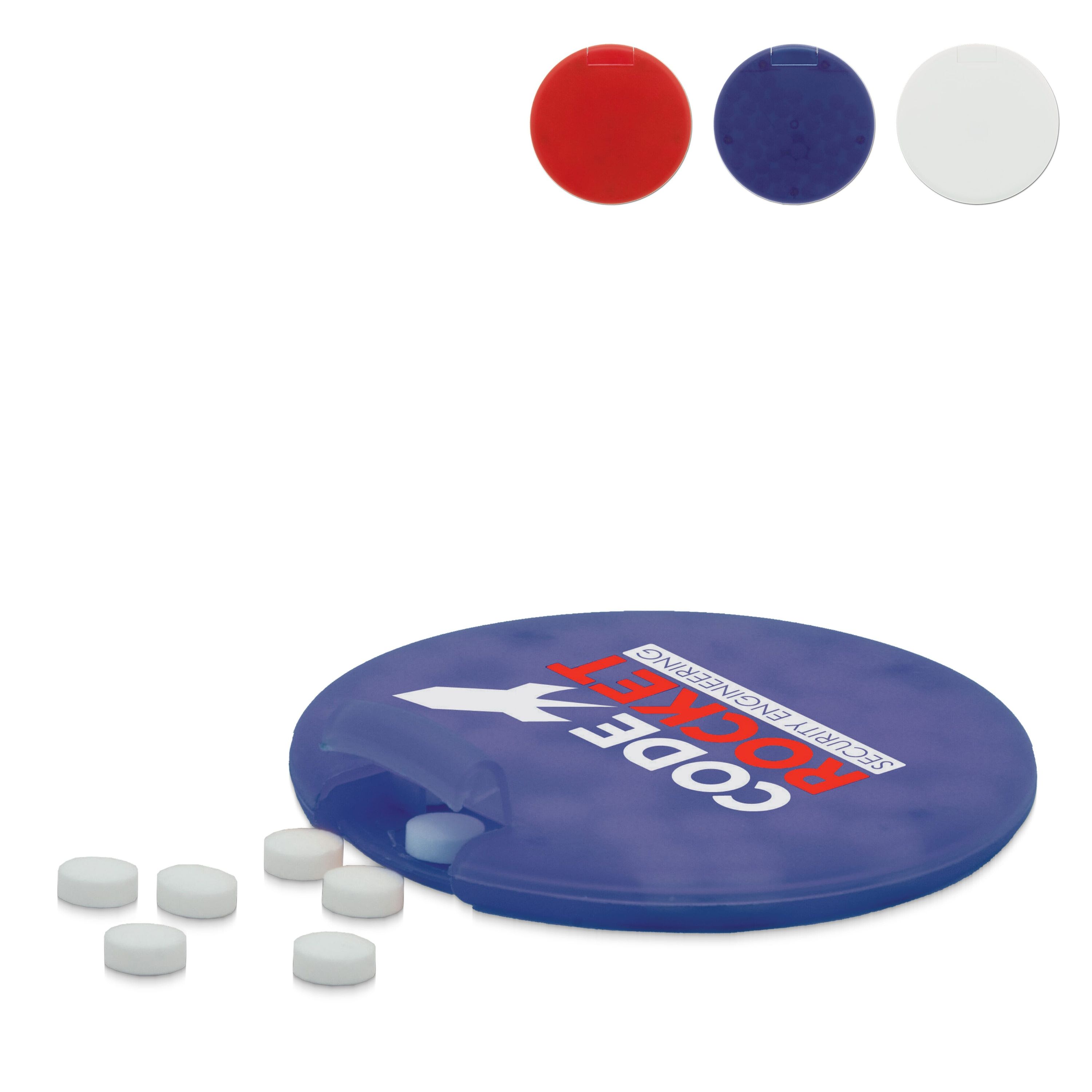Pfefferminzdose rund, 62mm - weiss-224