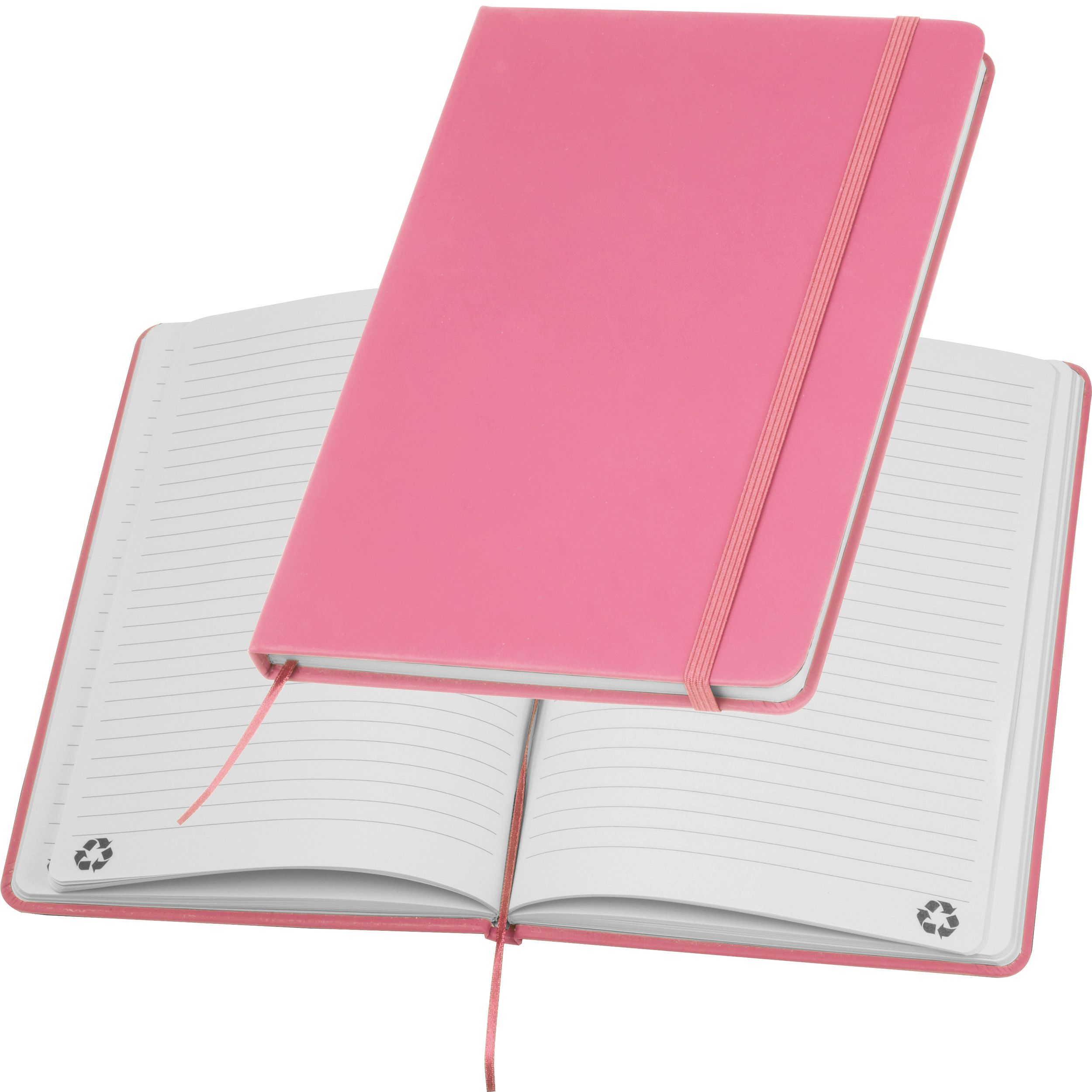 A5 Notizbuch aus Recyclingpapier  - pink-169