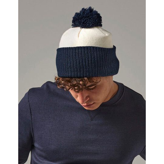 Snowstar® Two-Tone Beanie - off white - french navy-199