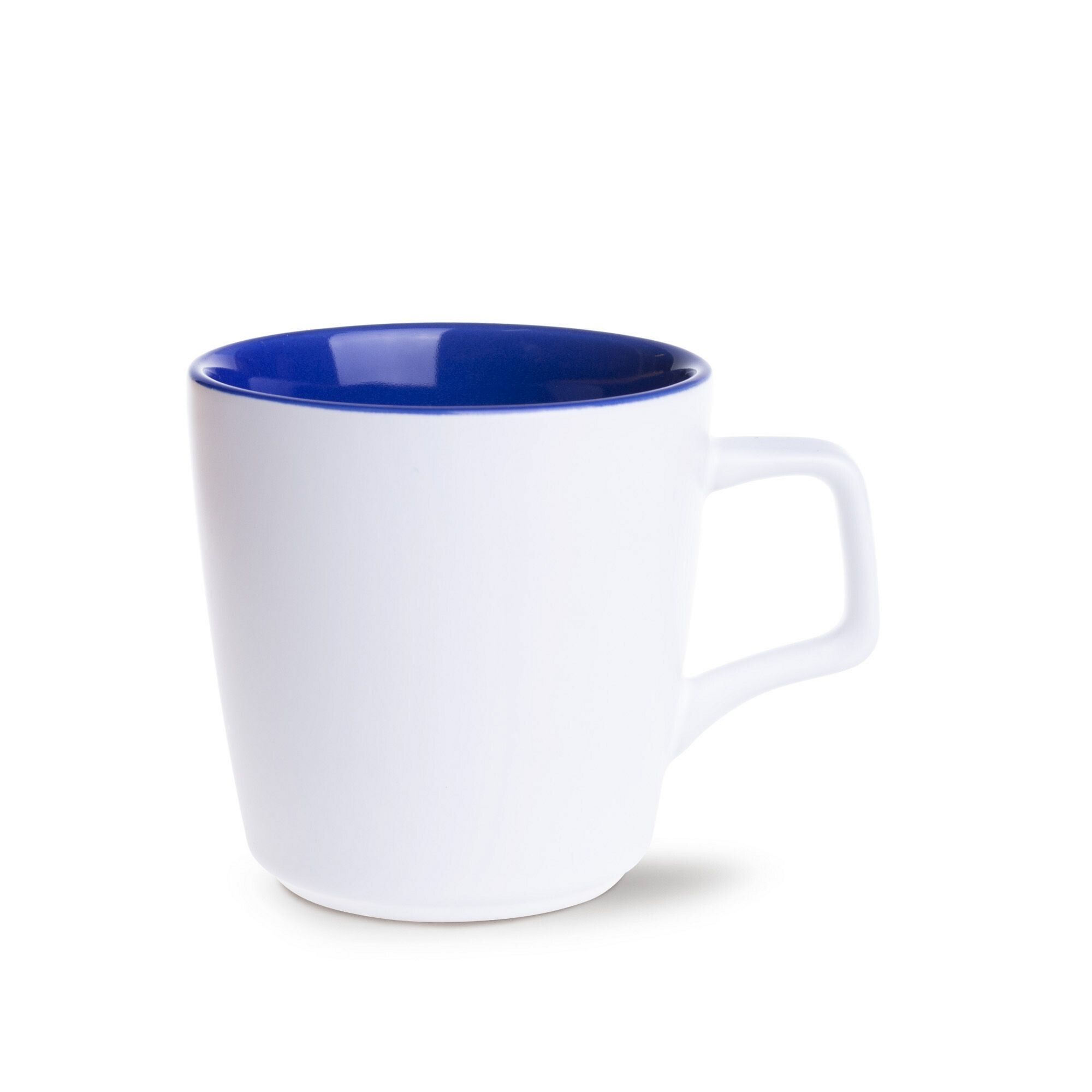 Becher Barrel Pure 300 ml - matt weiß - reflexblau-804