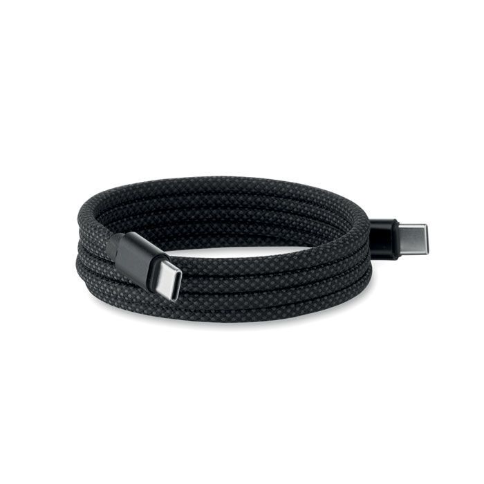 Magnetisches Kabel RPET BRAID - schwarz-742