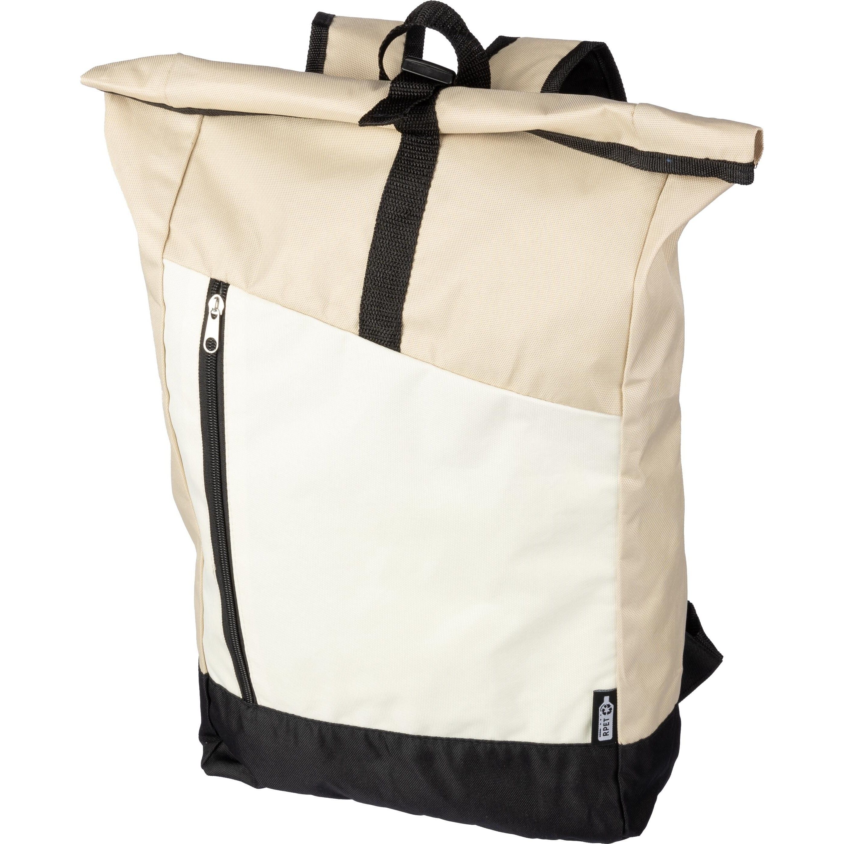 rPET (600D) Rolltop-Rucksack Marlene  - beige-725