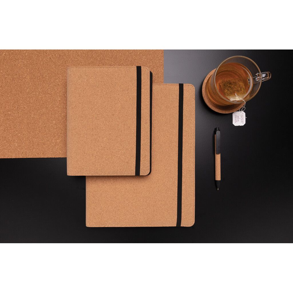 Deluxe Kork Portfolio A4 mit Stift - braun-578
