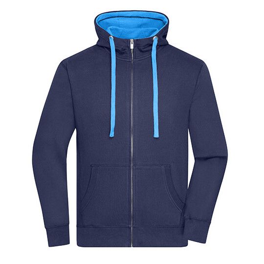 Men´s Lifestyle Zip-Hoody - navy - cobalt-395