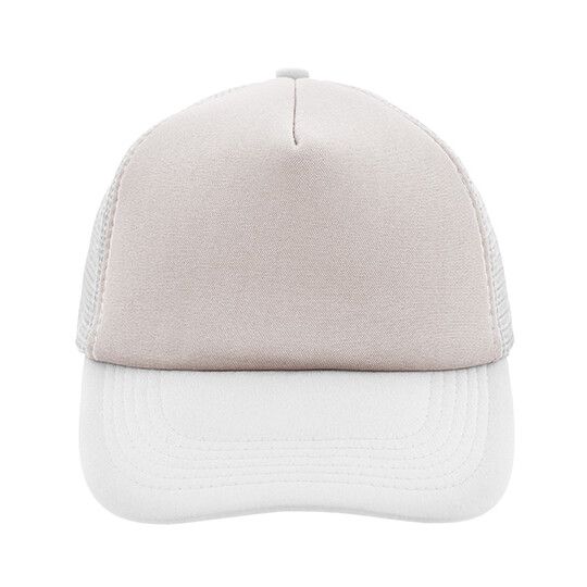 5-Panel Polyester Mesh Cap - light grey - white-398