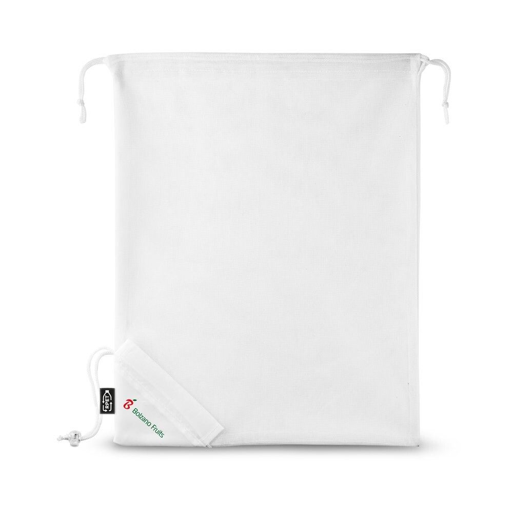 BOLZANO Faltbare Tasche aus Mesh und recyceltem Polyester - weiß-173