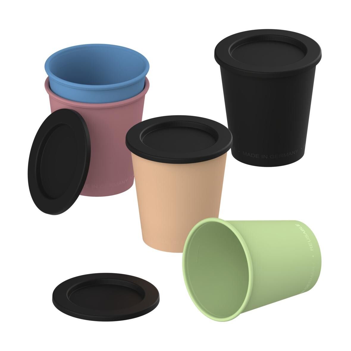 Dipbecher ToGoPlus, 200 ml - beständiges braun - schwarz-107