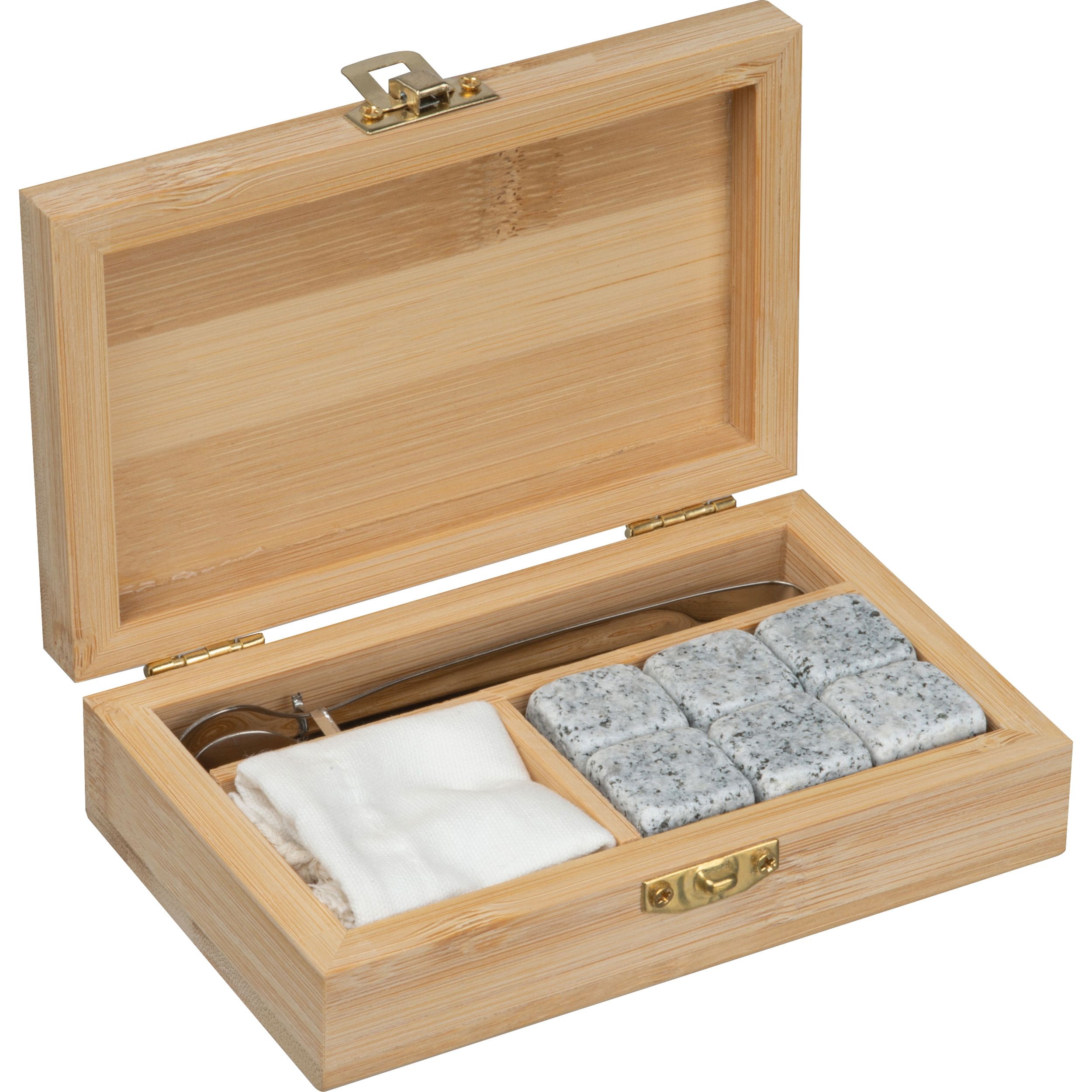 Eiswürfel Set in Bambusbox - beige-468