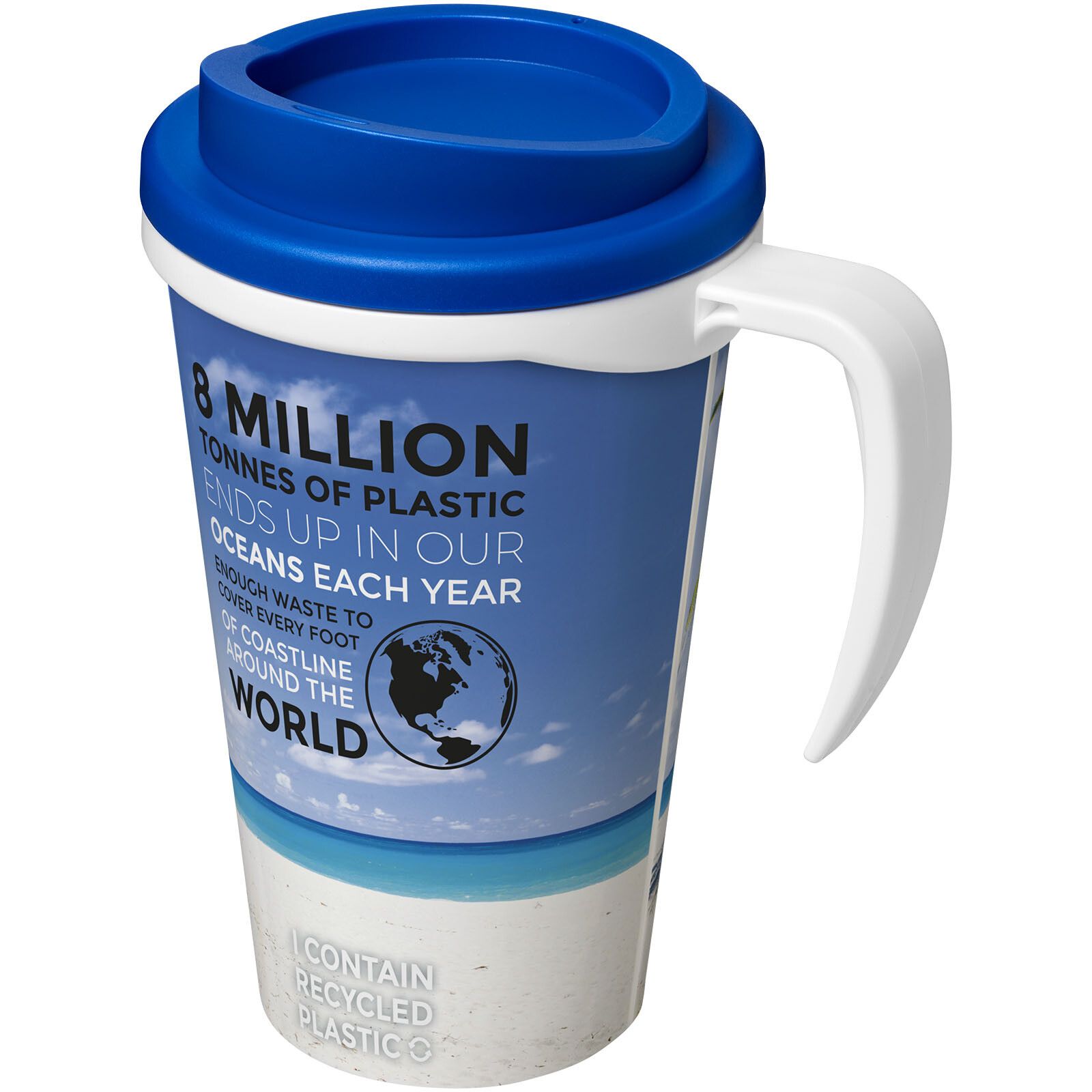 Brite-Ameriano Grande 350 ml Isolierbecher - weiss -  mittelblau-717