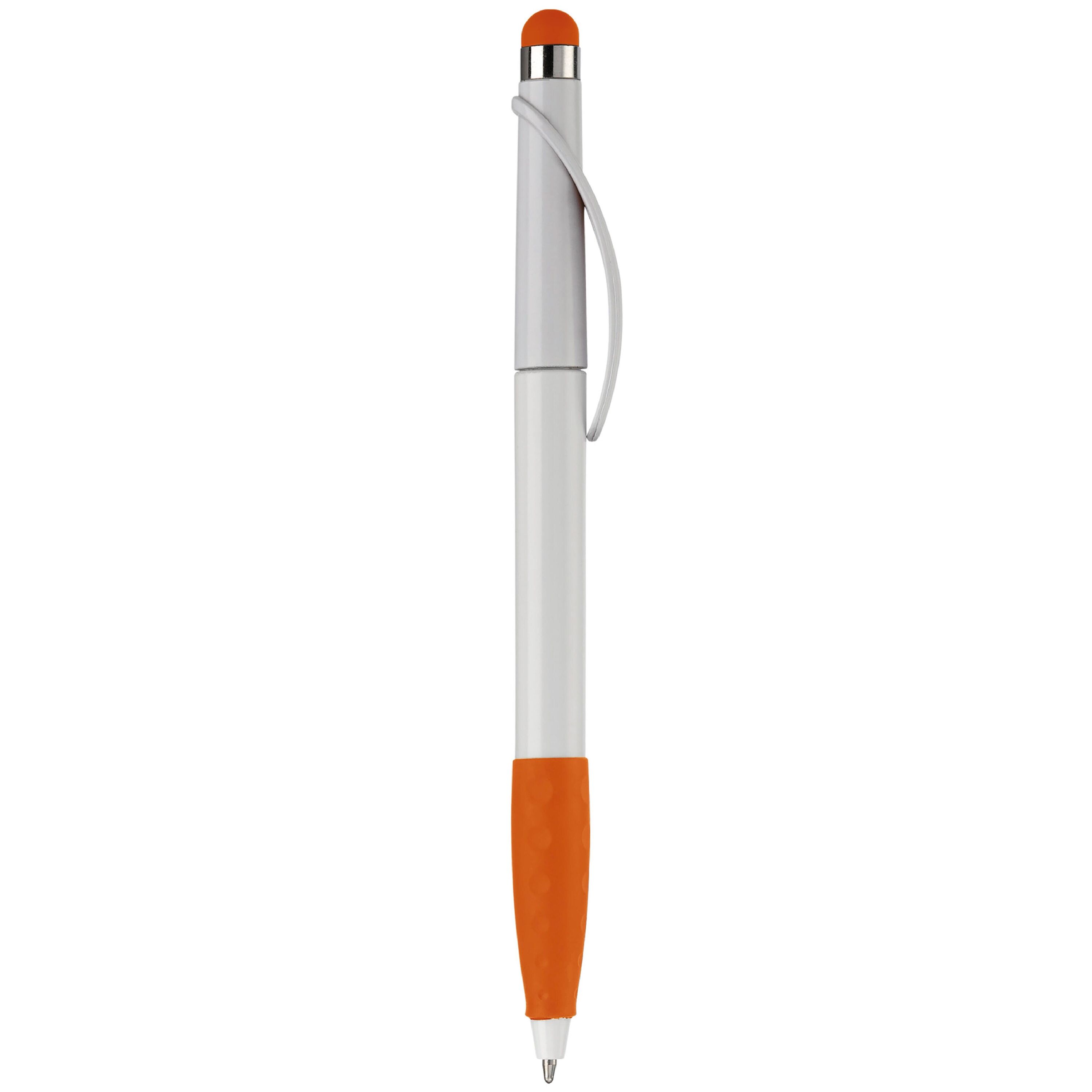 Kugelschreiber Cosmo Stylus - weiss  -  orange-755