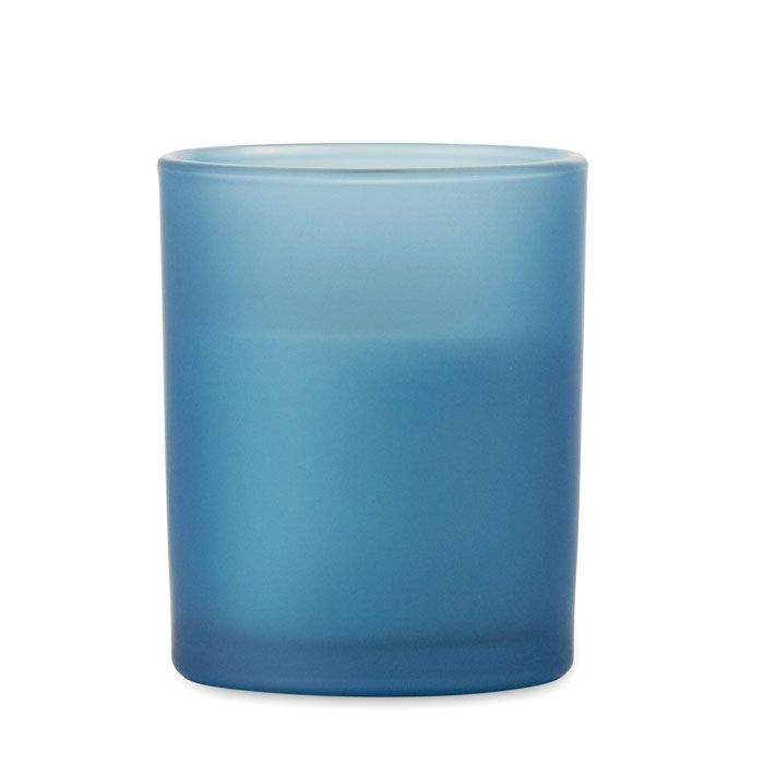 Kerze aus Pflanzenwachs 80 g KIVAS WOOD - blau-640