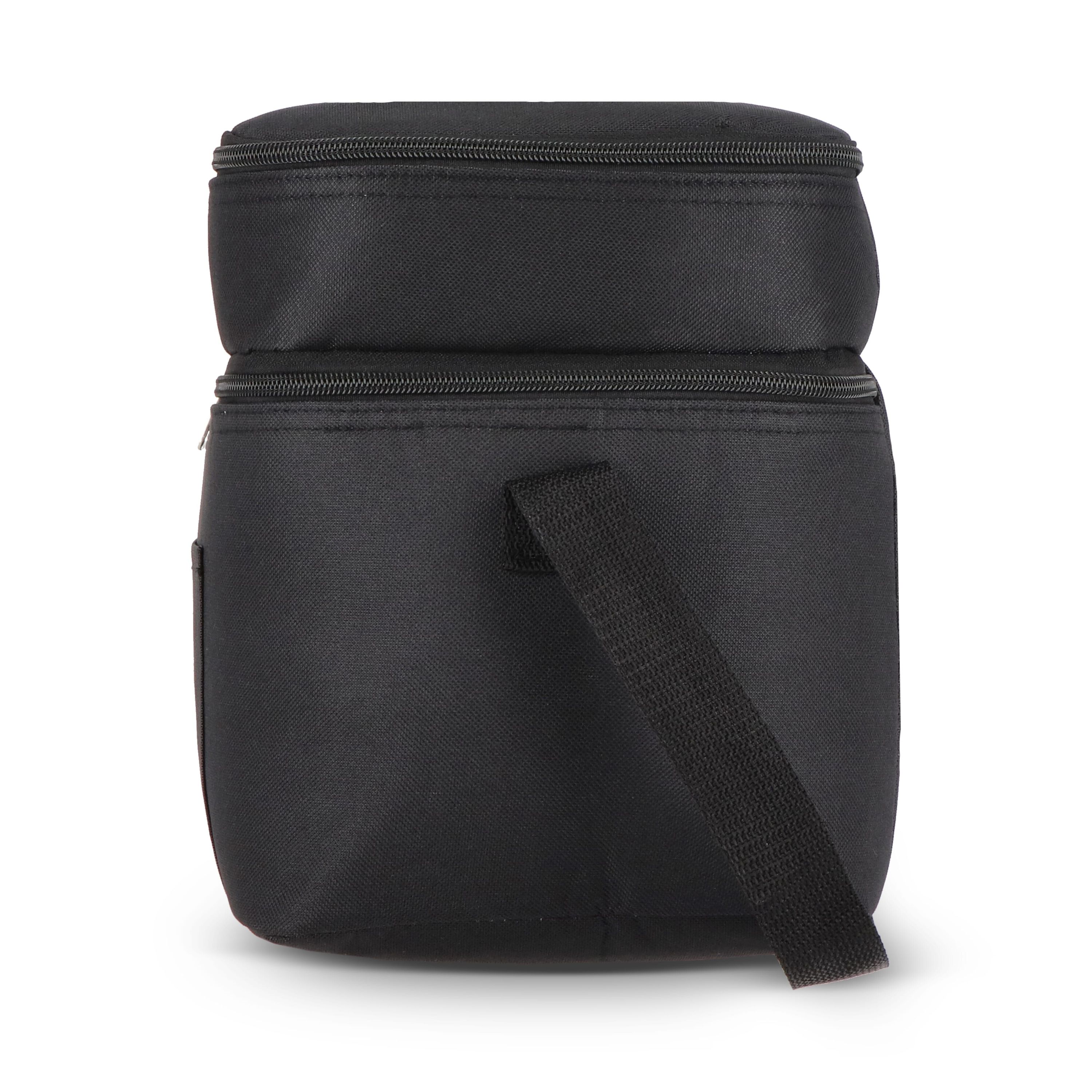 R-PET 600D Doppelfach-Kühltasche 30 x 20 x 25cm 12L - schwarz-40