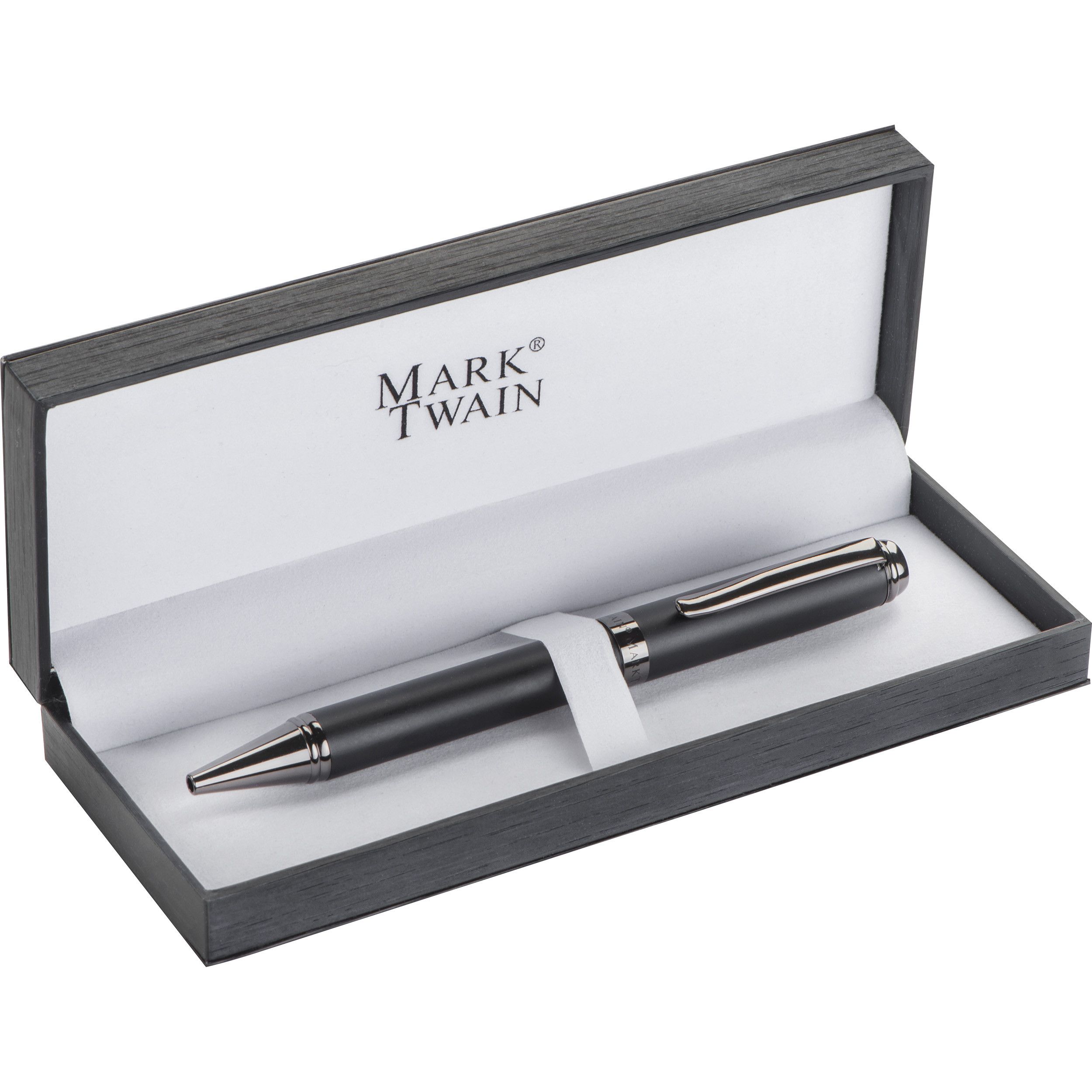 Mark Twain Kugelschreiber aus Metall - schwarz-900