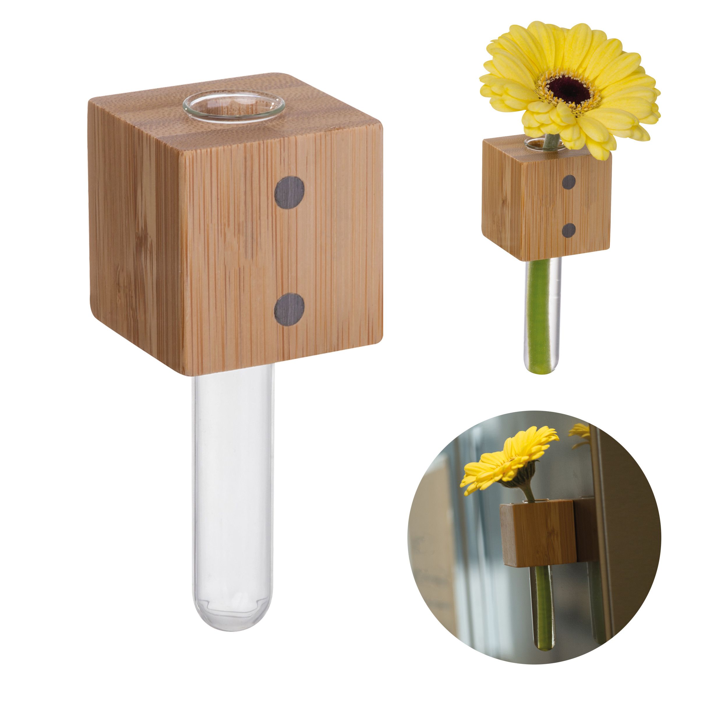 Kühlschrankmagnet mit Vase RICCARDO - beige-405