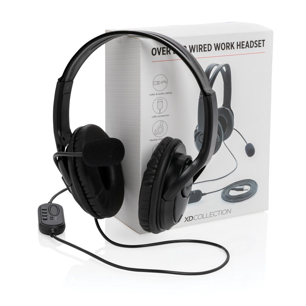Over-Ear Headset mit Kabel - schwarz-845