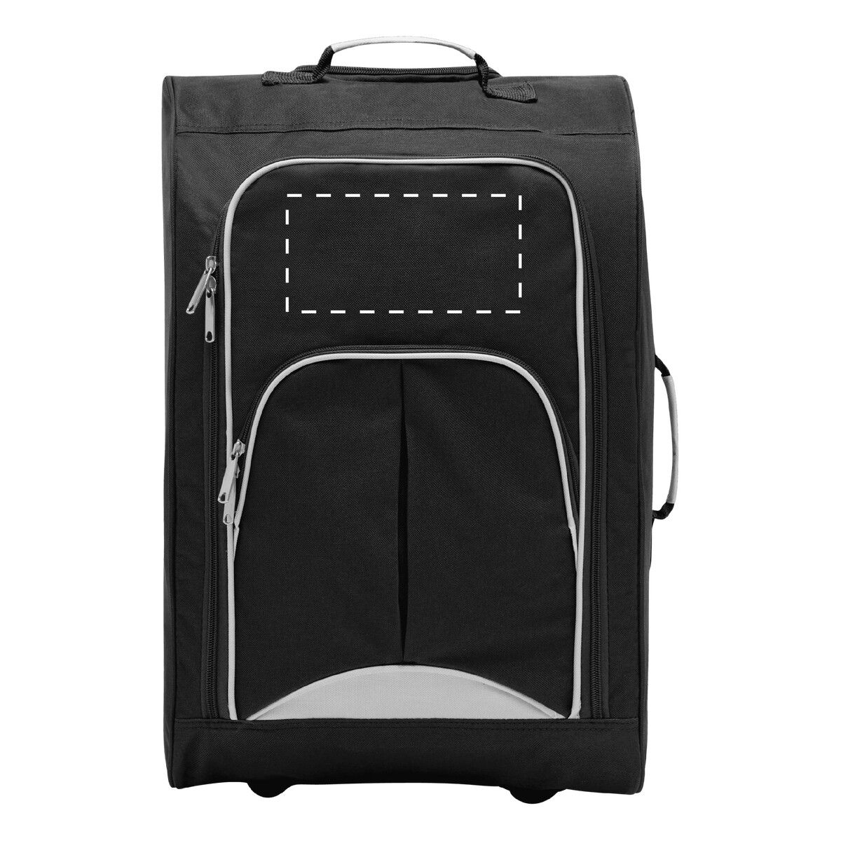 Veredelungsposition mittig auf der großen Vortasche vorne