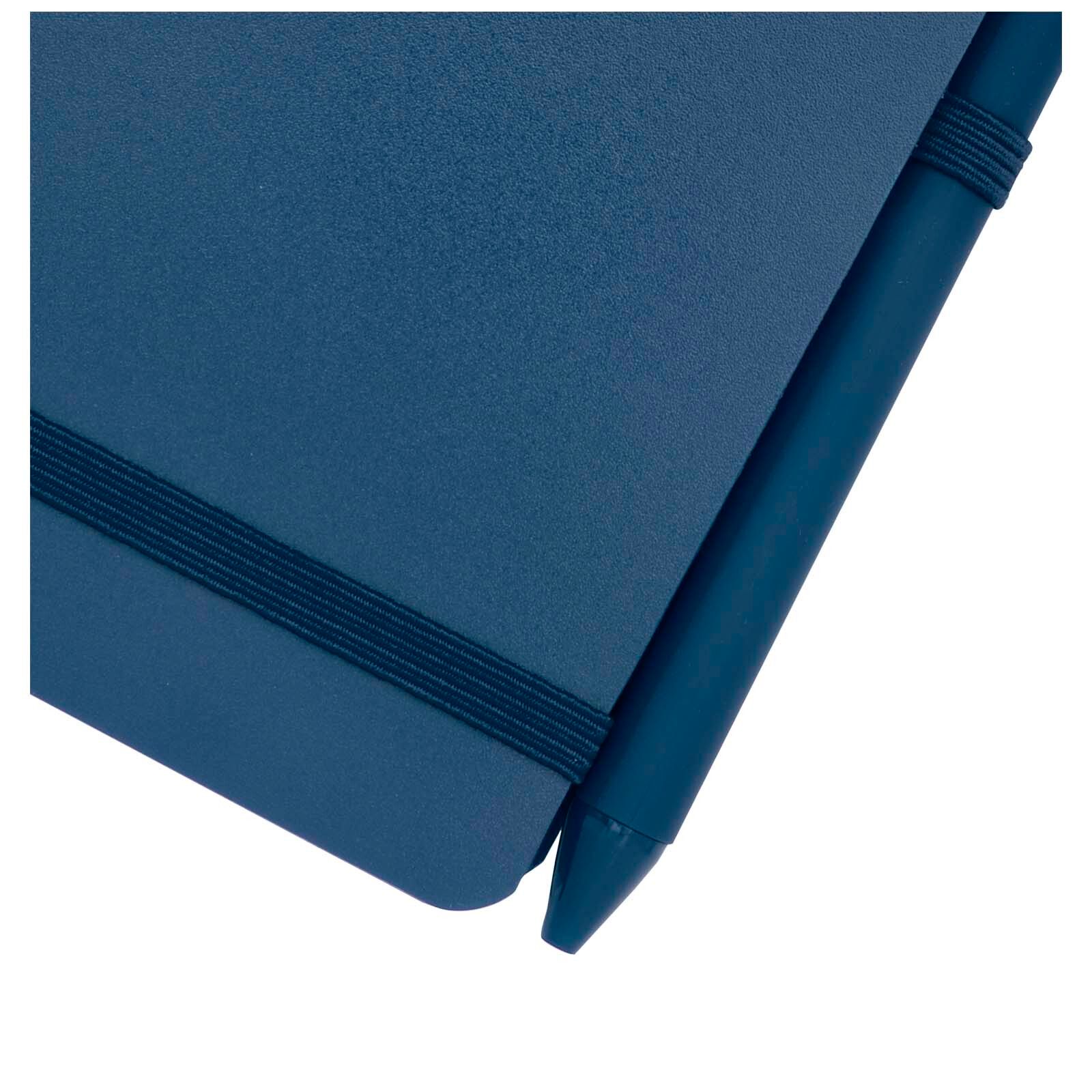 Thalaasa A6 Hardcover Notizbuch aus Ocean Bound Kunststoff mit Kugelschreiber (schwarze Mine) - ozeanblau-497