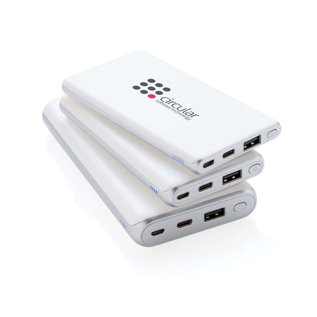 Ultraschnelle 10.000 mAh Powerbank mit PD - weiß-22