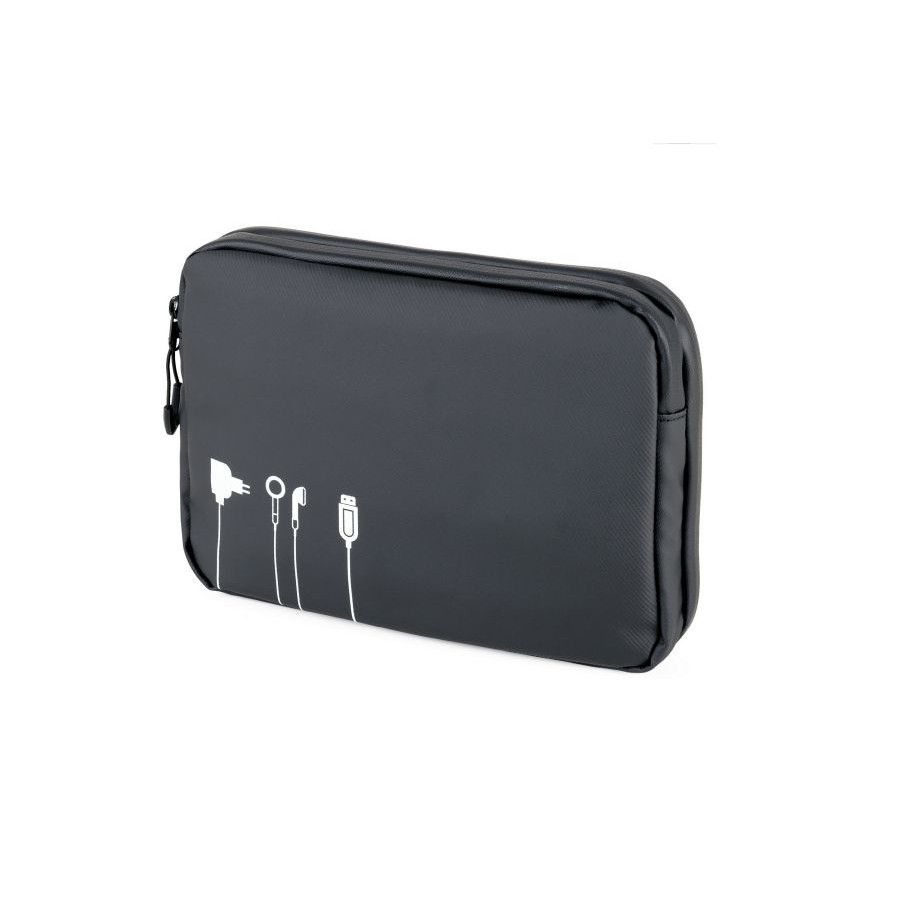 Troika Kabeltasche Troika BLACK TECH POUCH 2 - schwarz-299
