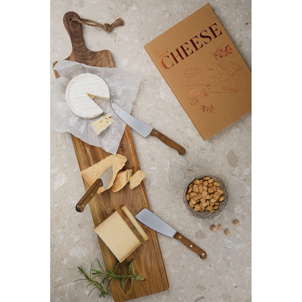 VINGA Käsemesser-Set Story of Cheese - braun-948