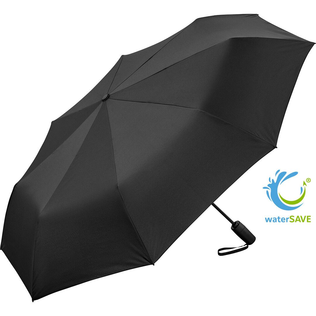 Gäste-Taschenschirm FARE® BlackShield Case Edition mit waterSAVE® Bezug Ø116 cm - schwarz-377