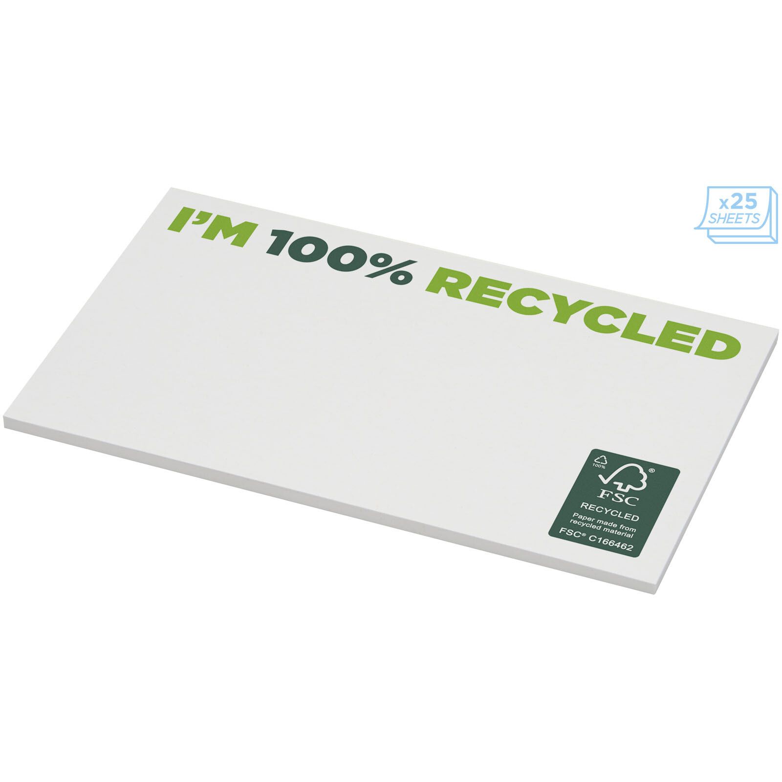Sticky-Mate recycelte Haftnotizen 127 x 75 mm - weiss-709