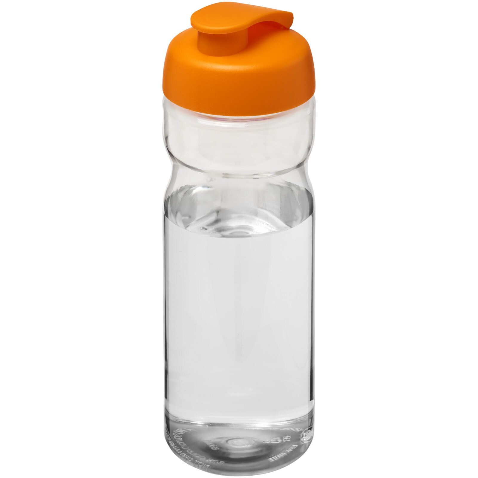 H2O Active Base 650 ml Sportflasche mit Klappdeckel - transparent -  orange-251