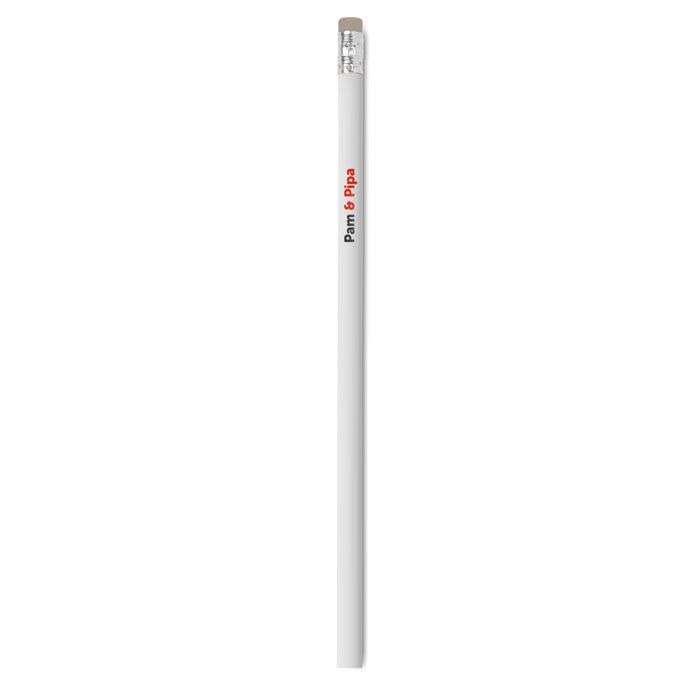 Bleistift mit Radiergummi STOMP - weiß-316