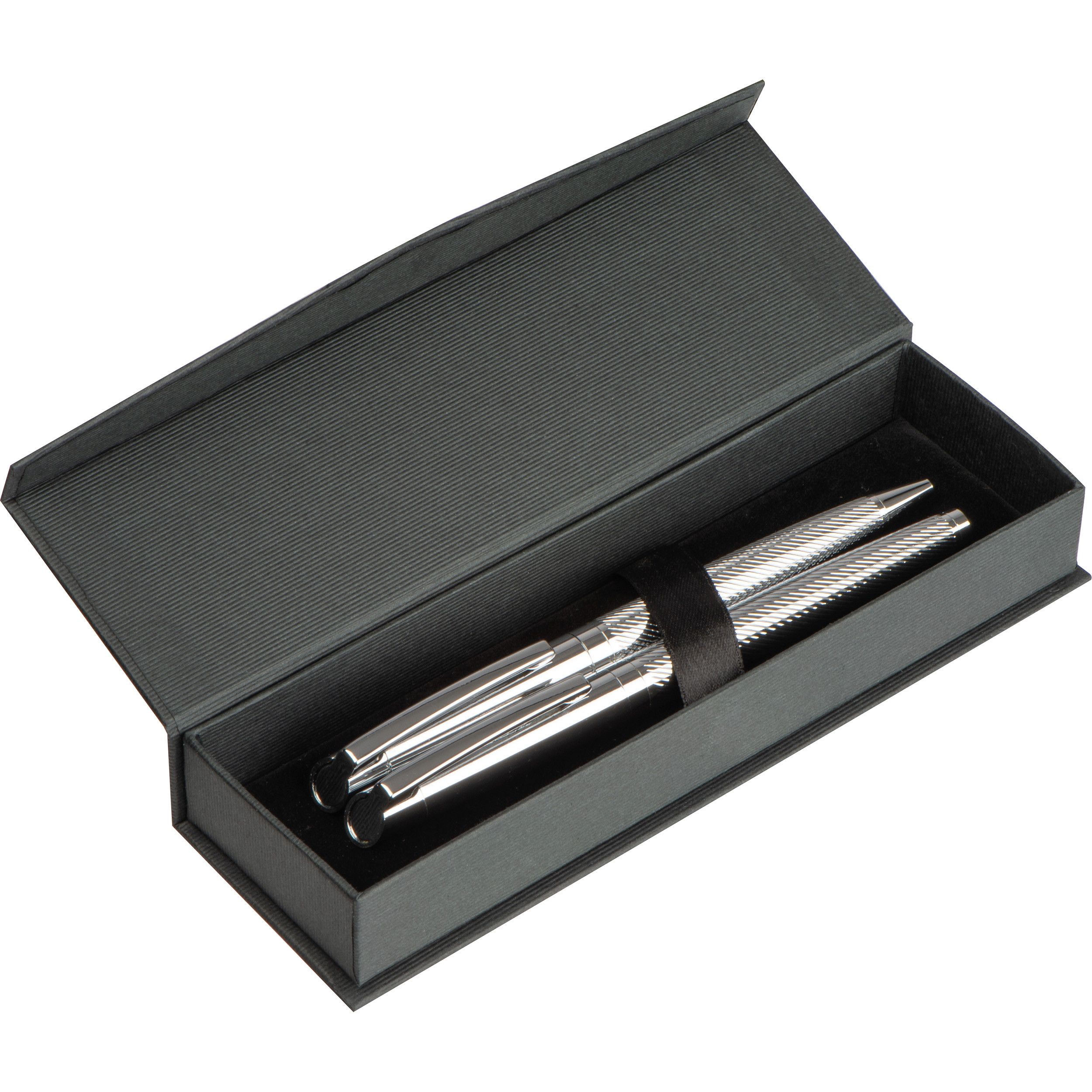 Schreibgeräteset aus Metall  - silbergrau-775